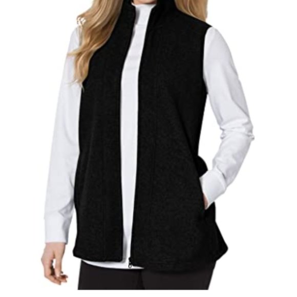 Women's Plus Size Zip-Front Microfleece Vest